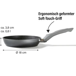 STONELINE Bratpfanne 18 cm | ohne Deckel - Grau