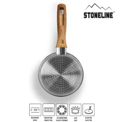 STONELINE Bratpfanne 14 cm | ohne Deckel - Holzoptik