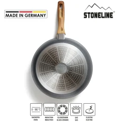 STONELINE Bratpfanne 28 cm | ohne Deckel - Holzoptik