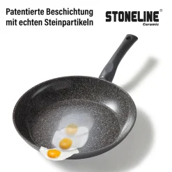 STONELINE CERAMIC Keramik Bratpfanne 28 cm | mit Deckel