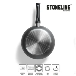 STONELINE CERAMIC Keramik Kochgeschirr-Set 16-teilig 18/20/24/28 | mit Deckeln