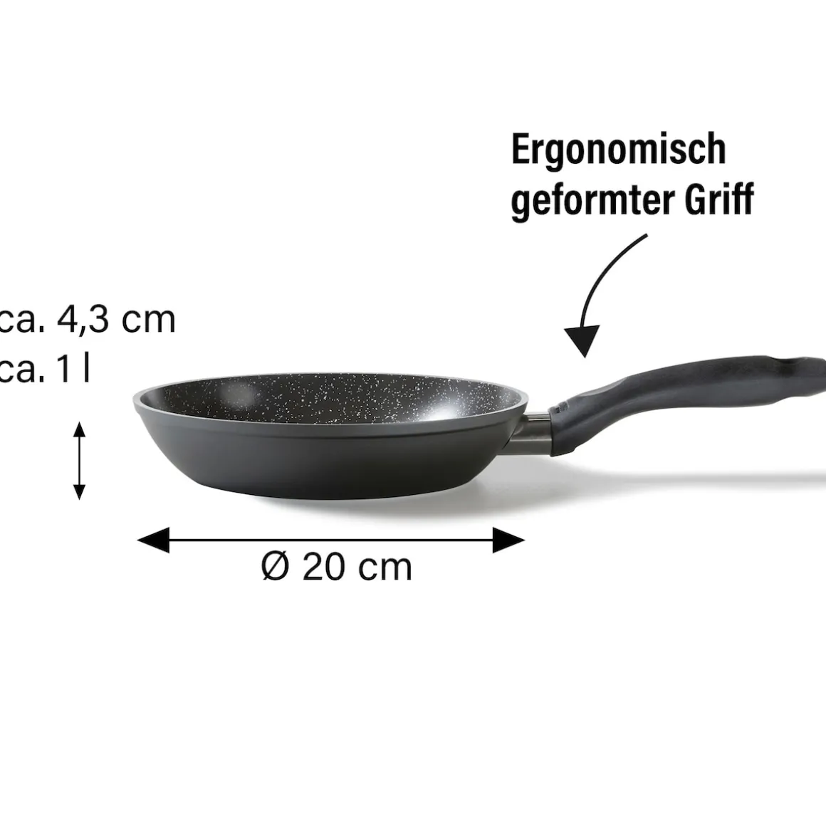 STONELINE CERAMIC Keramik Bratpfanne 20 cm | ohne Deckel