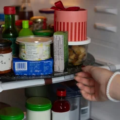 STONELINE Drehbare Glas Servierplatte Tortenplatte 32 cm | Schwarz