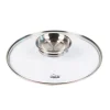 STONELINE Glasdeckel 24 cm mit Aroma-Deckel | Edelstahl