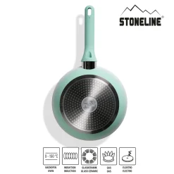 STONELINE Kochgeschirr-Set 11-teilig 18/20/24 Mint | mit Deckeln