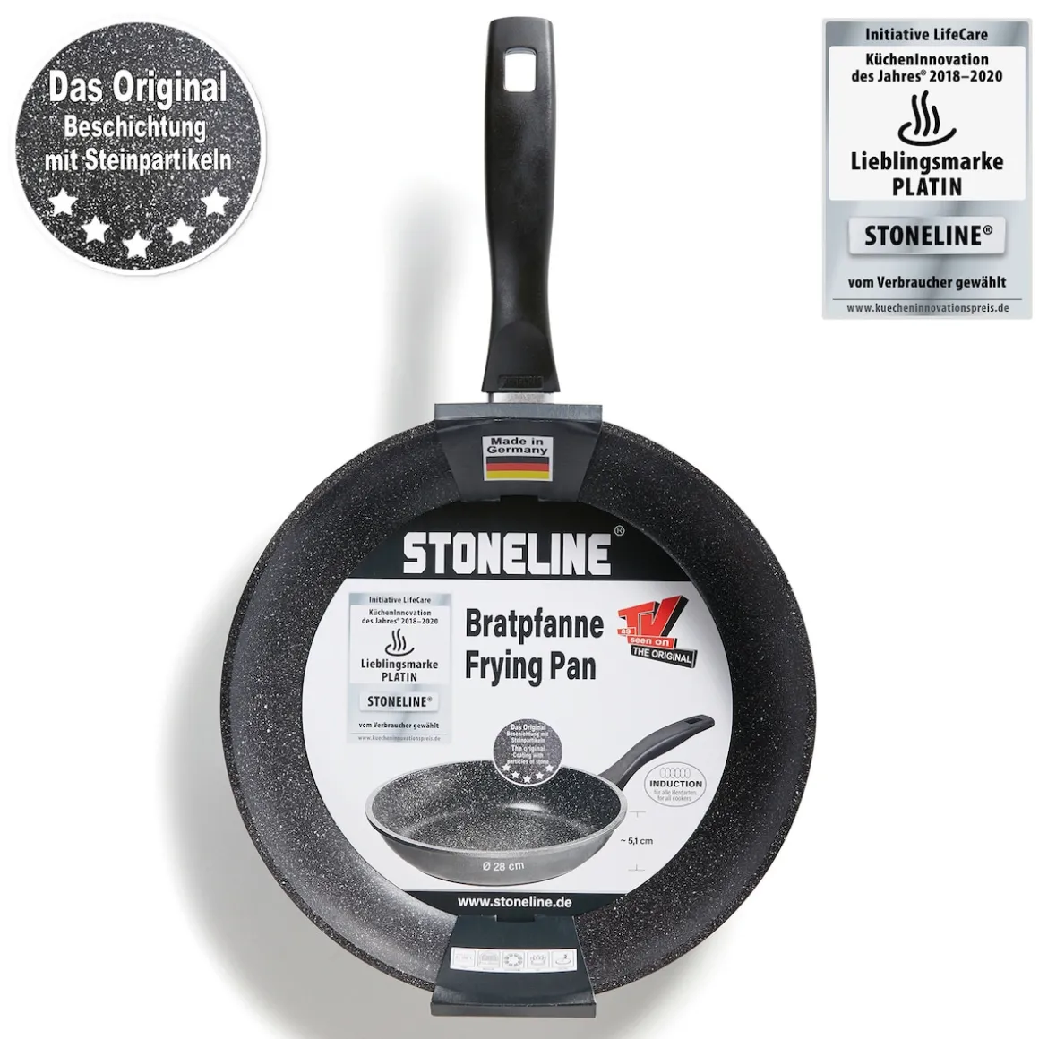 STONELINE Made in Germany Bratpfanne 28 cm | ohne Deckel