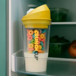 STONELINE Original CrunchCup Tragbarer Müslibecher To Go 260 + 250 ml | Gelb