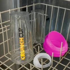 STONELINE Original CrunchCup Tragbarer Müslibecher To Go 260 + 250 ml | Pink