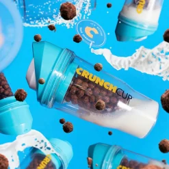 STONELINE Original CrunchCup Tragbarer Müslibecher To Go 260 + 250 ml | Blau