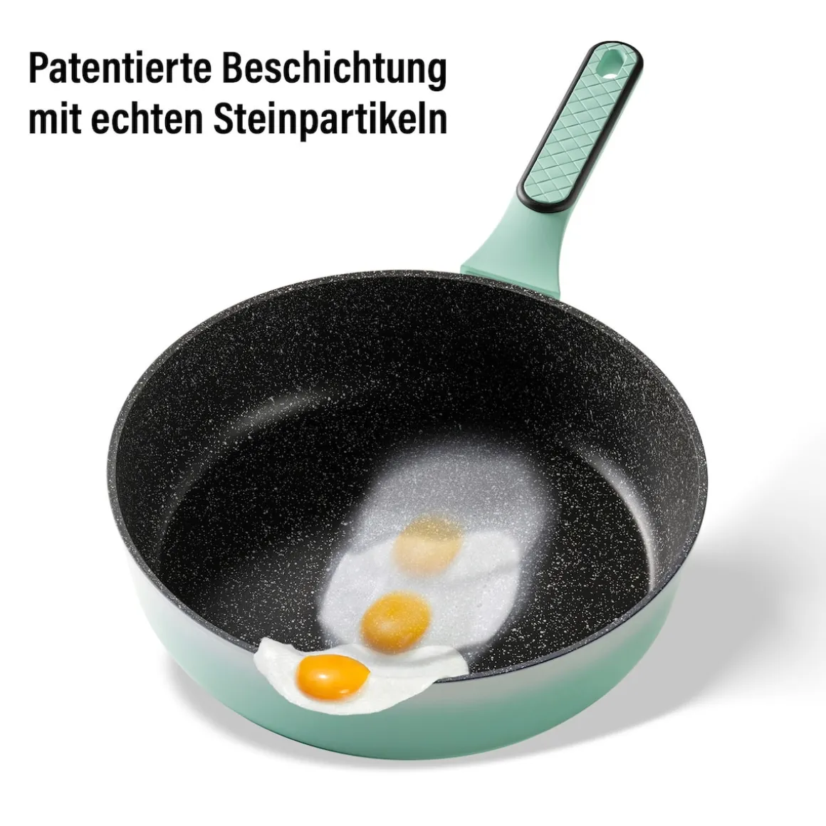 STONELINE Schmorpfanne 28 cm Mint | mit Deckel