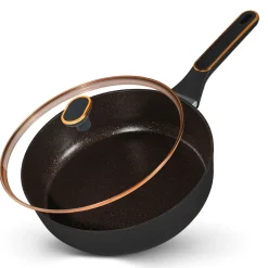 STONELINE Schmorpfanne 28 cm Roségold | mit Deckel