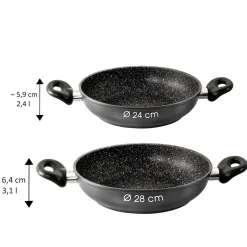 STONELINE Servierpfanne 24 cm | Schwarz