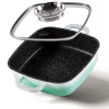 STONELINE Servierpfanne Eckig 20 cm Mint | mit Deckel