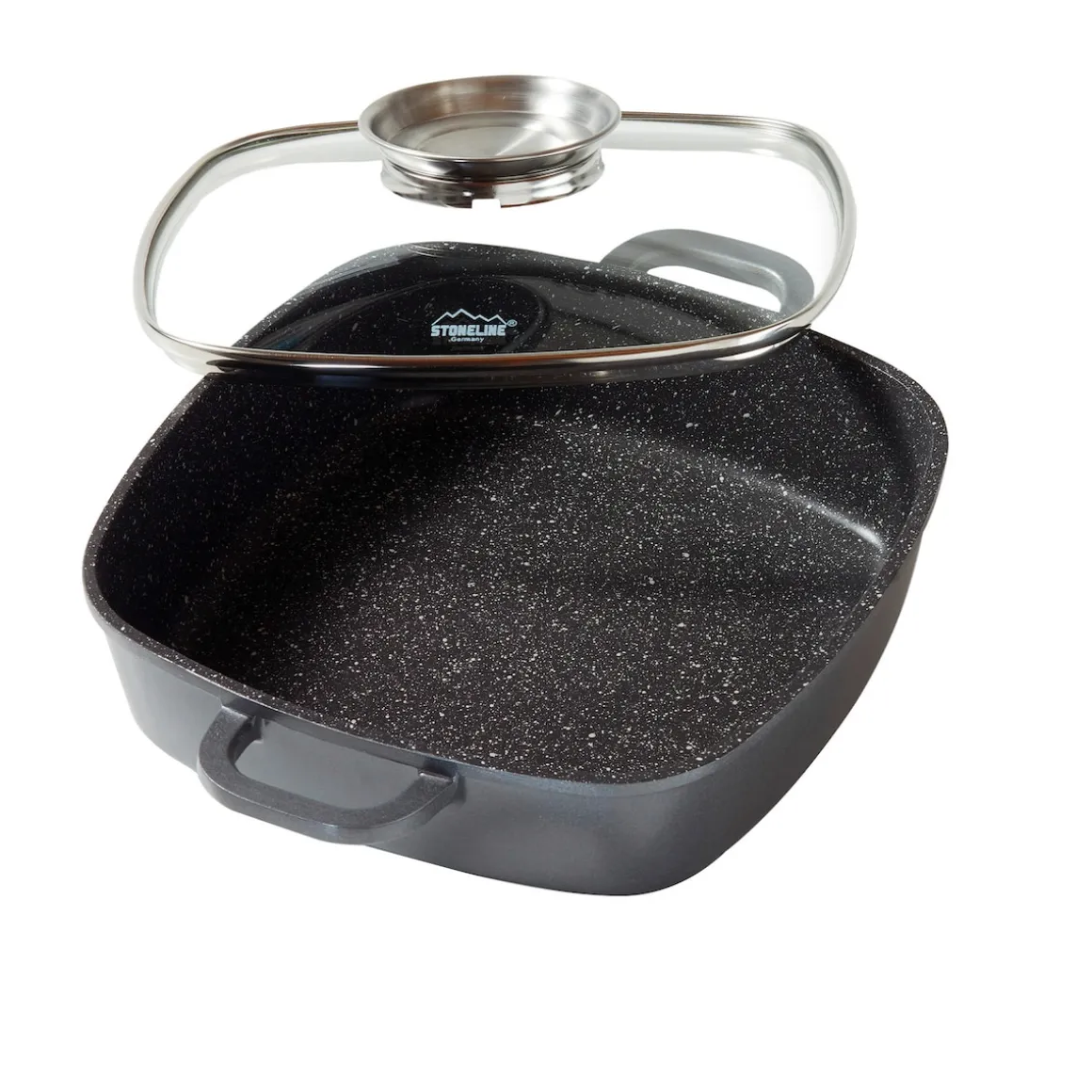 STONELINE Servierpfanne Eckig 24 cm | mit Deckel