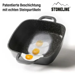 STONELINE Servierpfanne Eckig 20 cm | mit Deckel