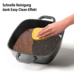 STONELINE Servierpfanne Eckig 20 cm | mit Deckel