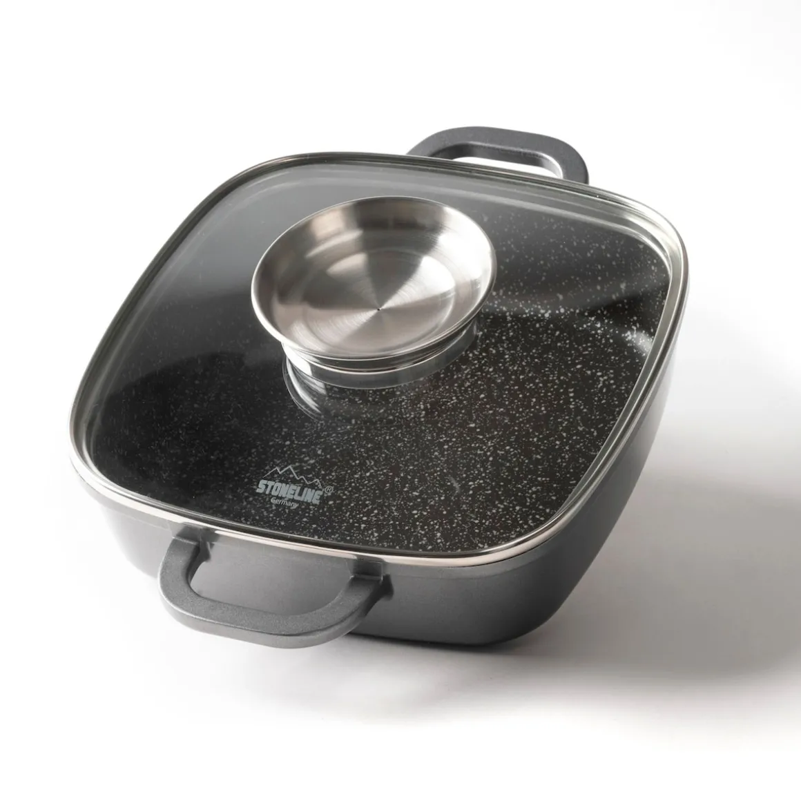 STONELINE Servierpfanne Eckig 20 cm | mit Deckel