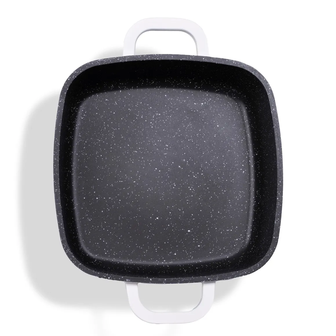 STONELINE Servierpfanne Eckig 20 cm Creme | mit Deckel