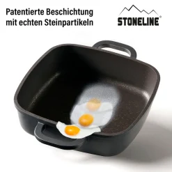 STONELINE Servierpfanne Eckig 20 cm Roségold | mit Deckel