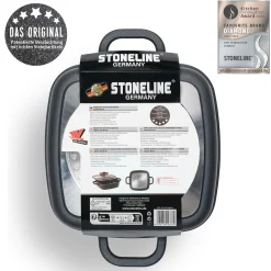 STONELINE Servierpfanne Eckig 20 cm Roségold | mit Deckel
