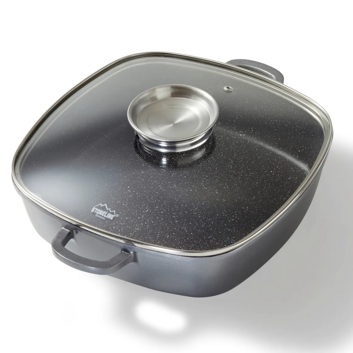 STONELINE Servierpfanne Eckig 28 cm | mit Deckel