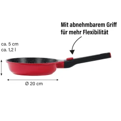 STONELINE SMART Bratpfanne 20 cm | ohne Deckel - Rot