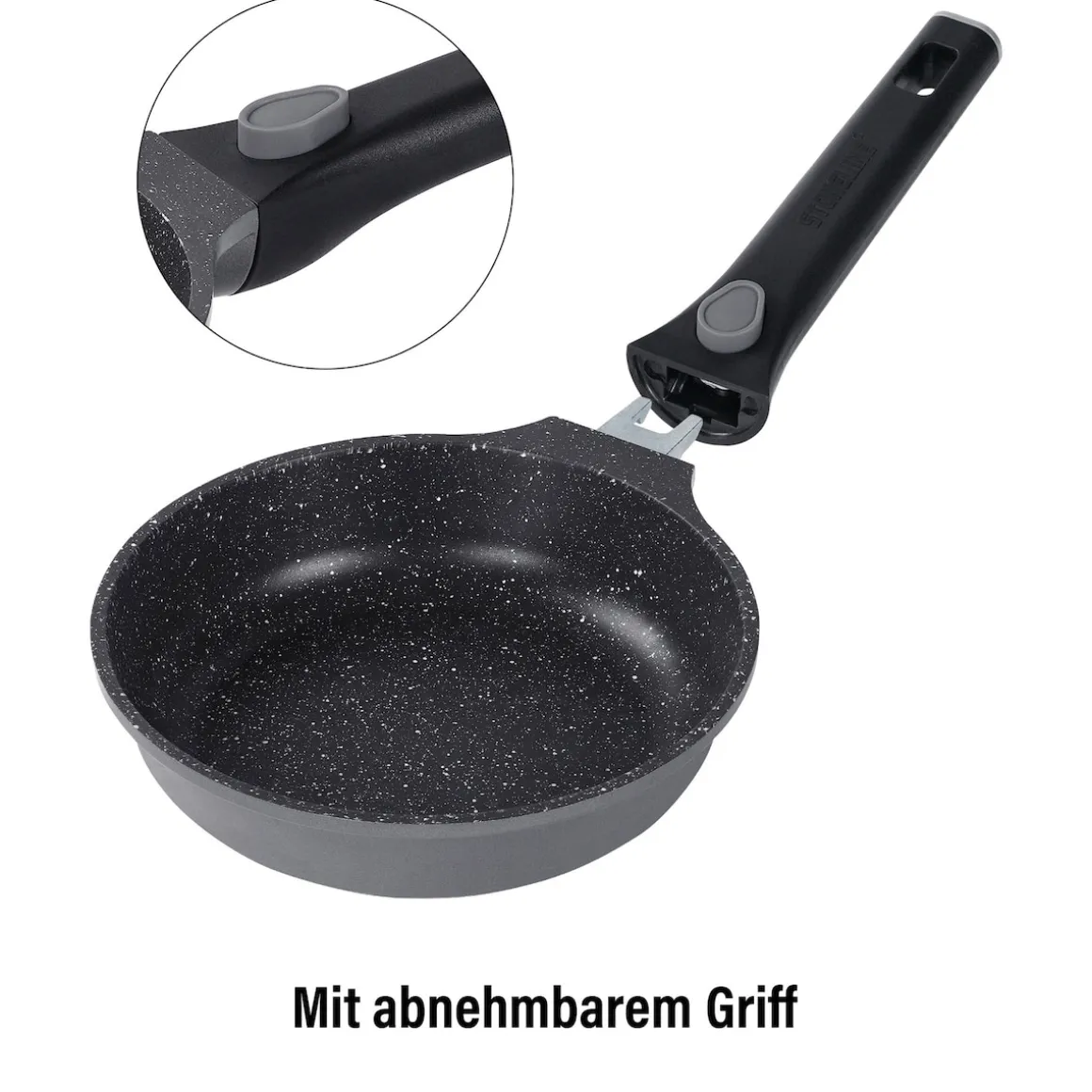 STONELINE SMART Bratpfanne 20 cm mit abnehmbarem Griff - Grau