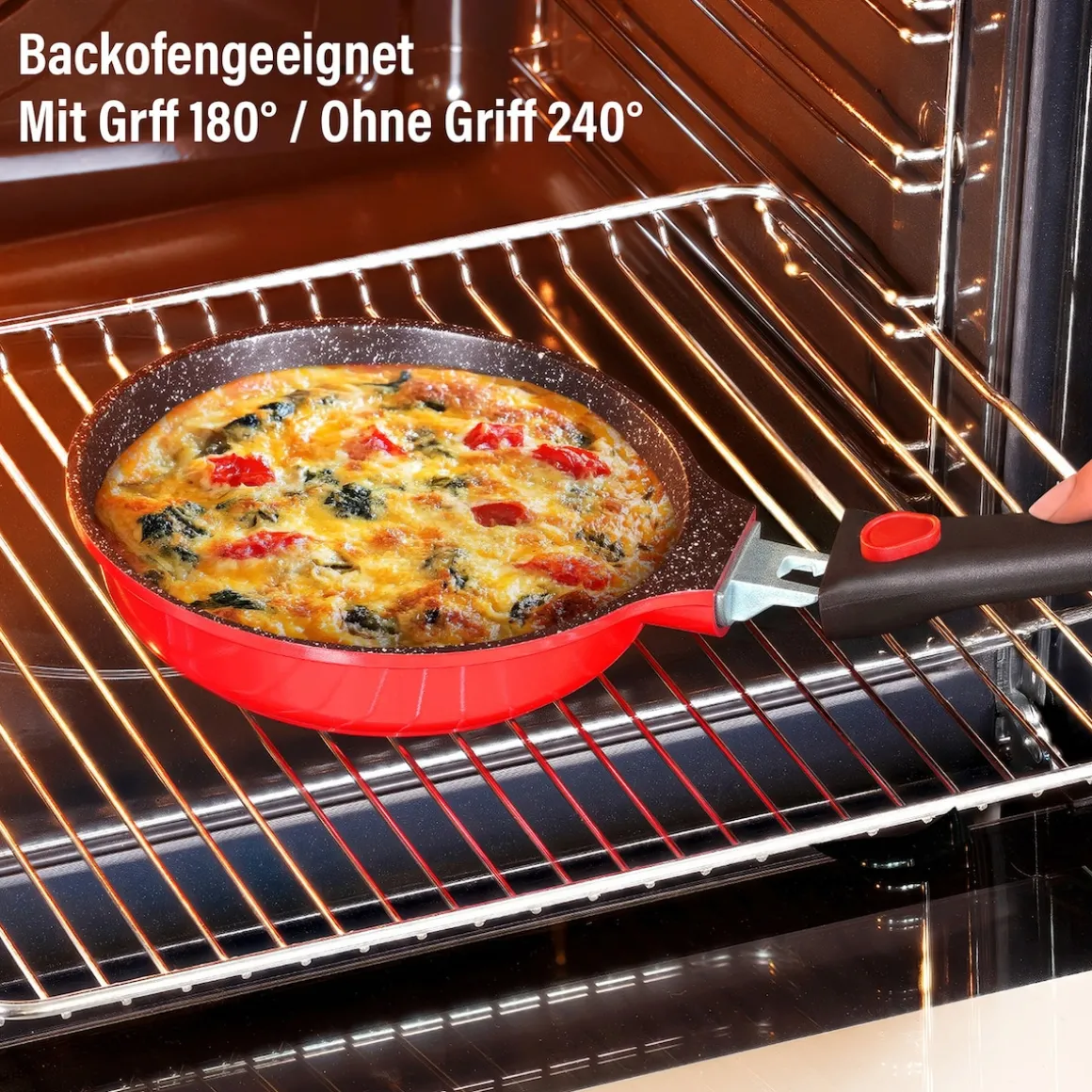 STONELINE SMART Bratpfanne 24 cm | ohne Deckel - Rot