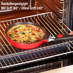 STONELINE SMART Bratpfanne 28 cm | ohne Deckel - Rot