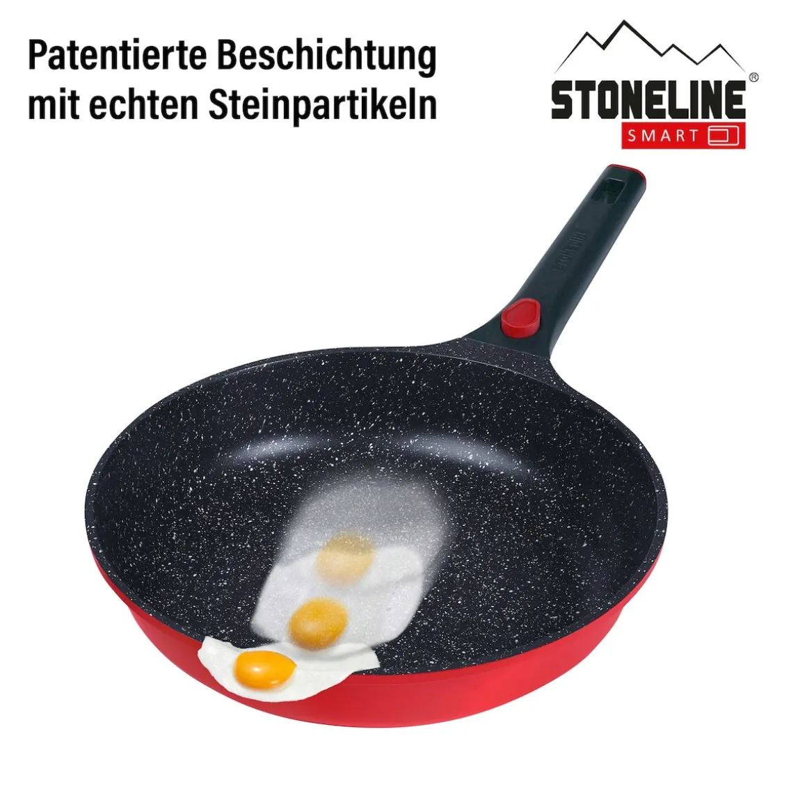 STONELINE SMART Bratpfanne 28 cm | ohne Deckel - Rot