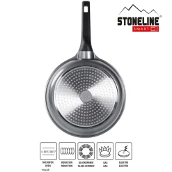 STONELINE SMART Bratpfannn 28 cm mit abnehmbarem Griff - Grau