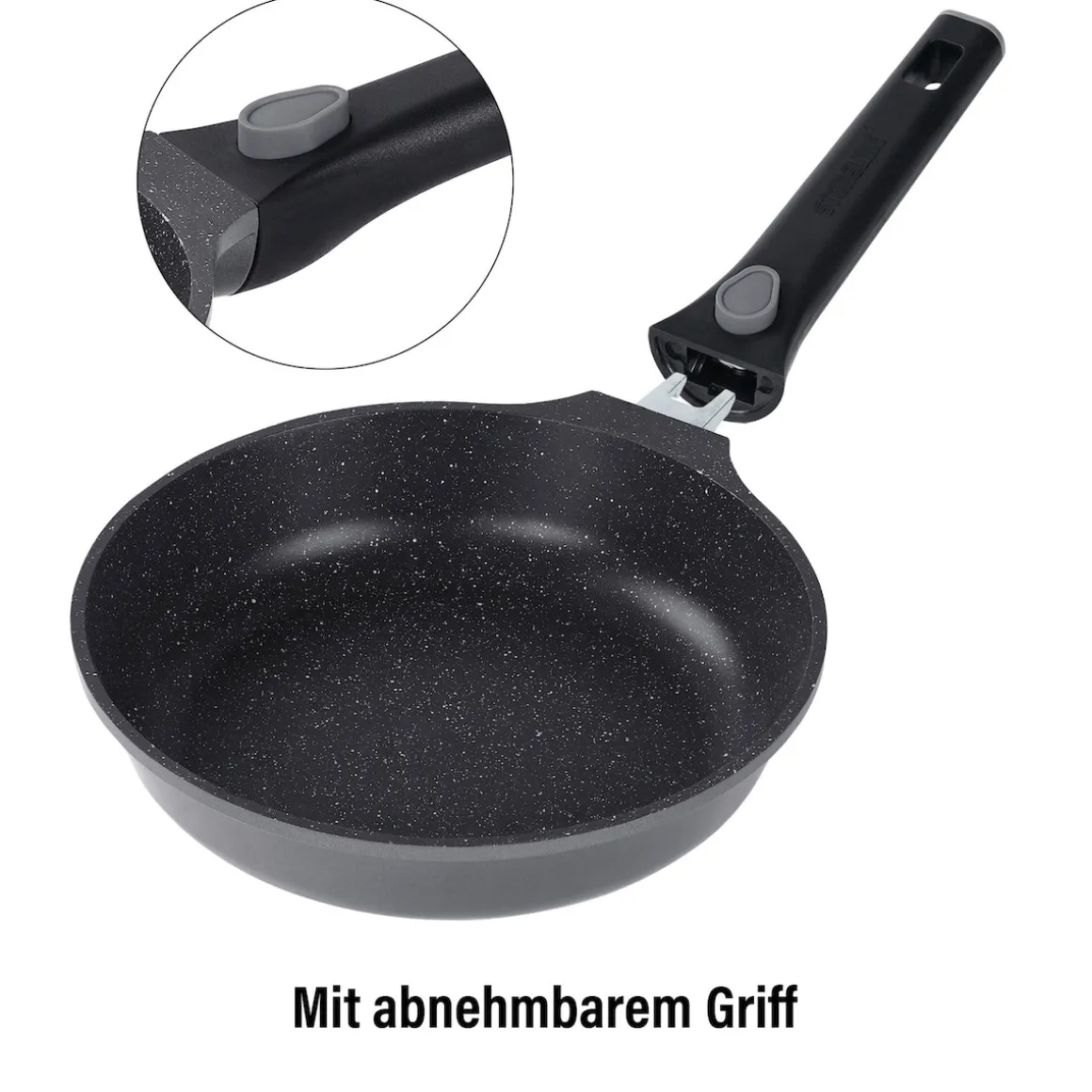 STONELINE SMART Bratpfannn 28 cm mit abnehmbarem Griff - Grau