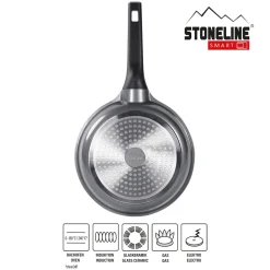 STONELINE SMART Bratpfanne 24 cm mit abnehmbarem Griff - Grau