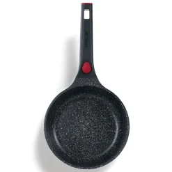 STONELINE SMART Pfannen-Set 3-teilig Rot mit abnehmbaren Griffen | ohne Deckel - Schwarz