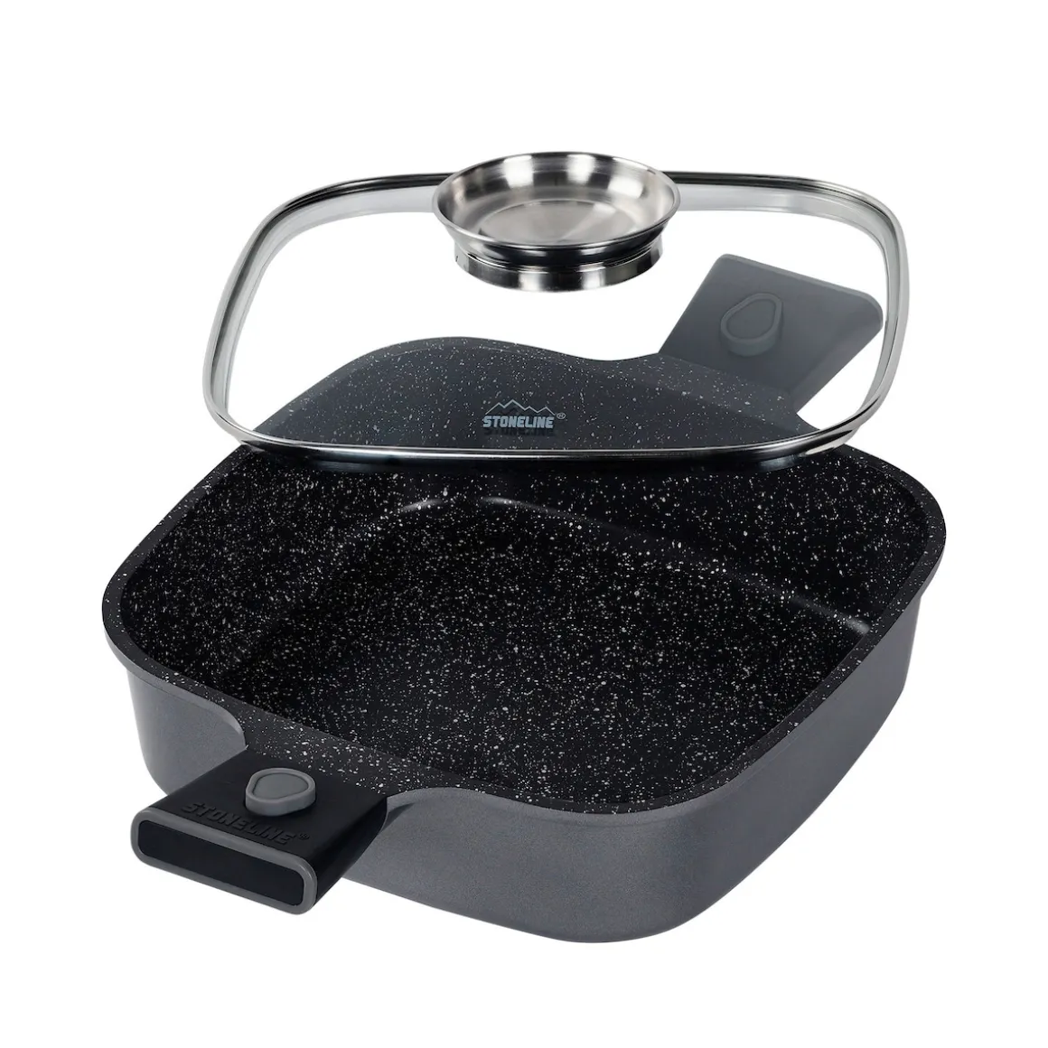 STONELINE SMART Servierpfanne Eckig 24 cm | mit Deckel