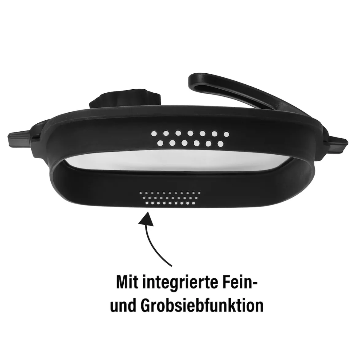 STONELINE SMELL WELL FUTURE Glasdeckel Eckig 28 cm mit SMELL WELL Funktion | Schwarz