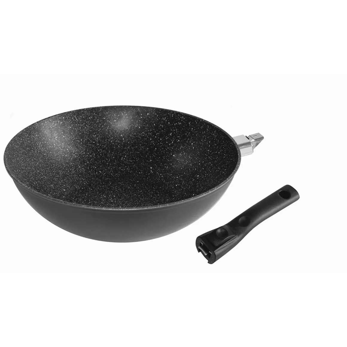 STONELINE Wokpfanne 30 cm mit abnehmbarem Griff | mit Deckel