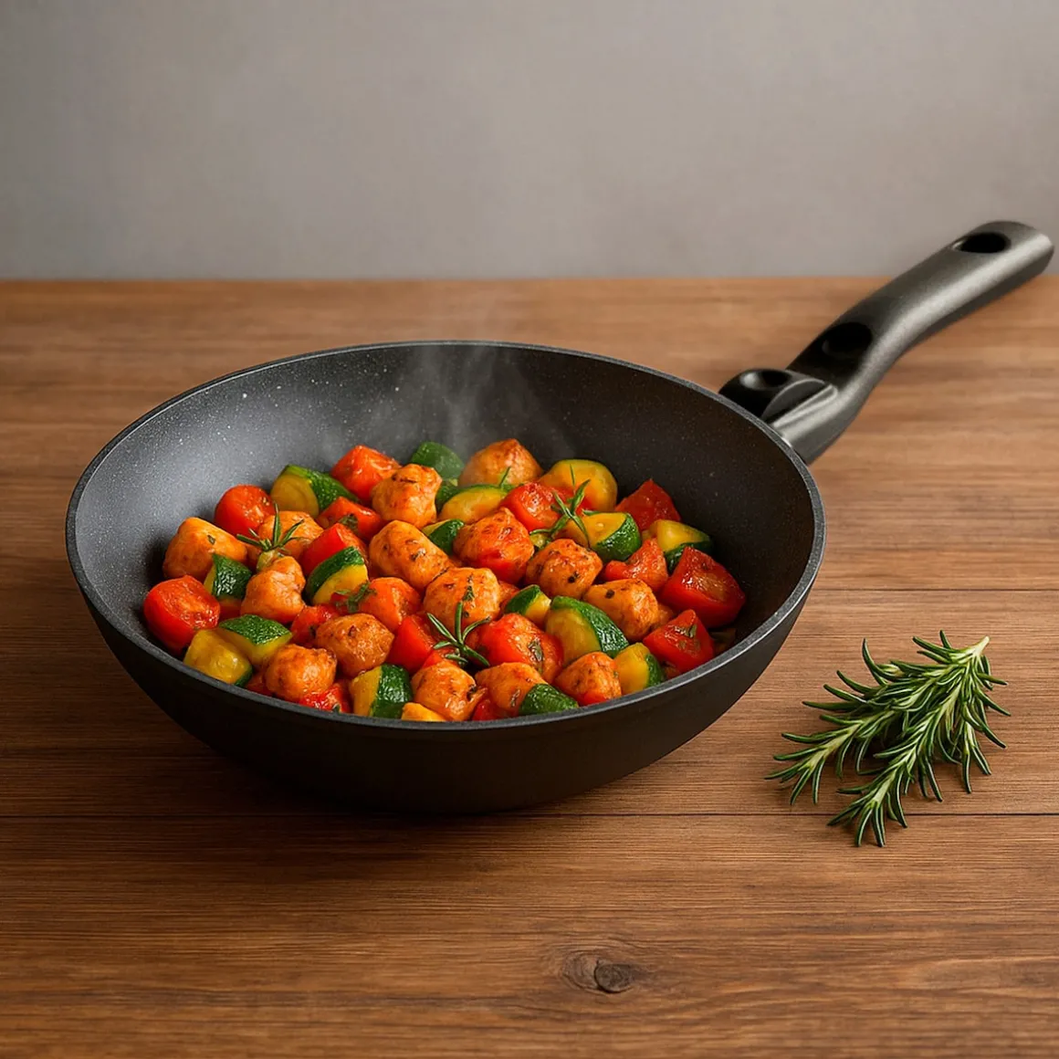 STONELINE Wokpfanne 30 cm mit abnehmbarem Griff | mit Deckel