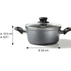 STONELINE XXL Kochtopf 28 cm | mit Deckel