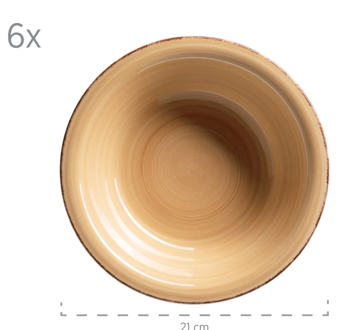 Suppenteller-Set, Steingut LUMACA Grau
