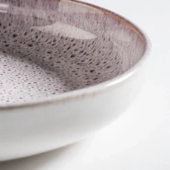 Suppenteller-Set, Steinzeug Alpenwiese Beere / Creme