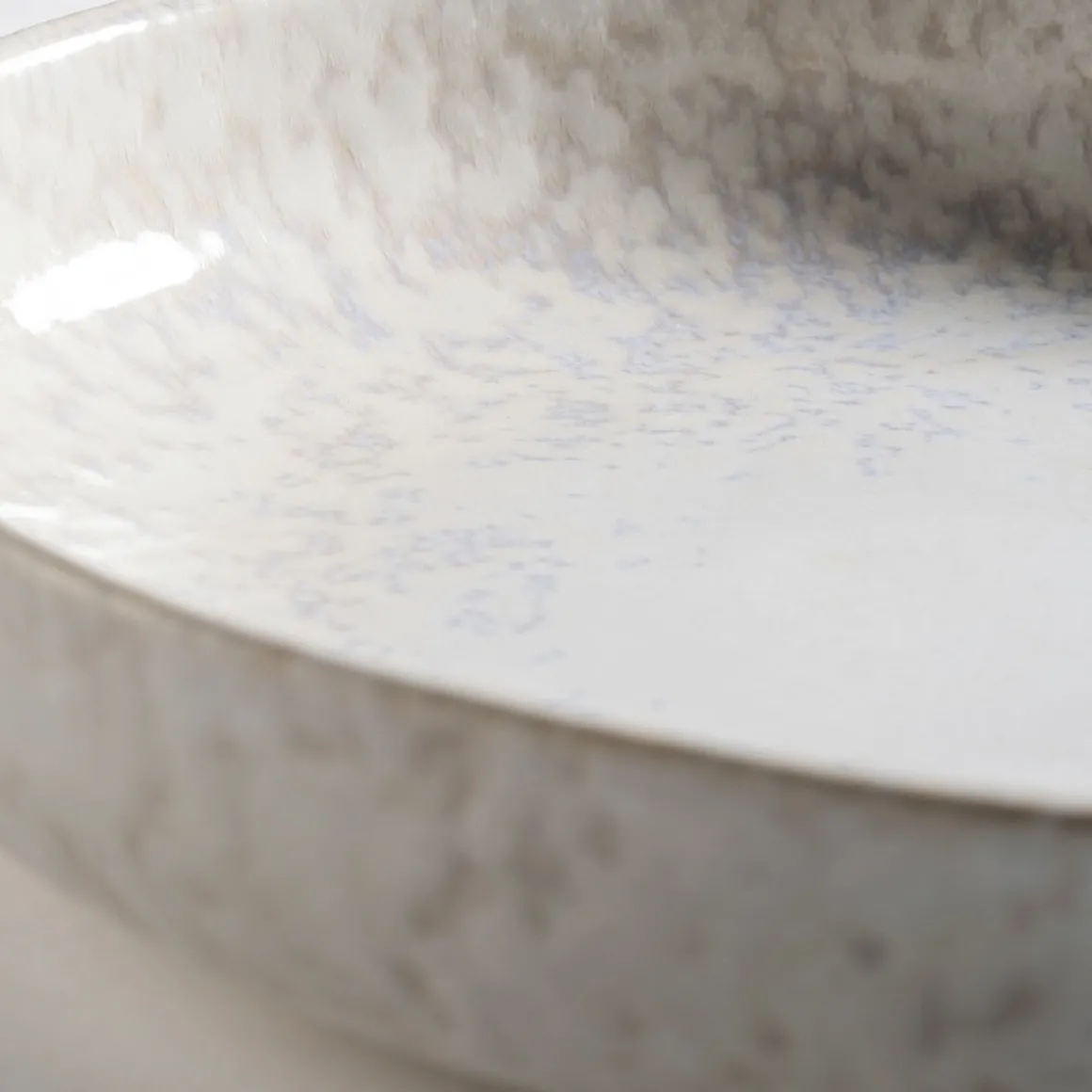 Suppenteller-Set, Steinzeug Alpenwiese Creme