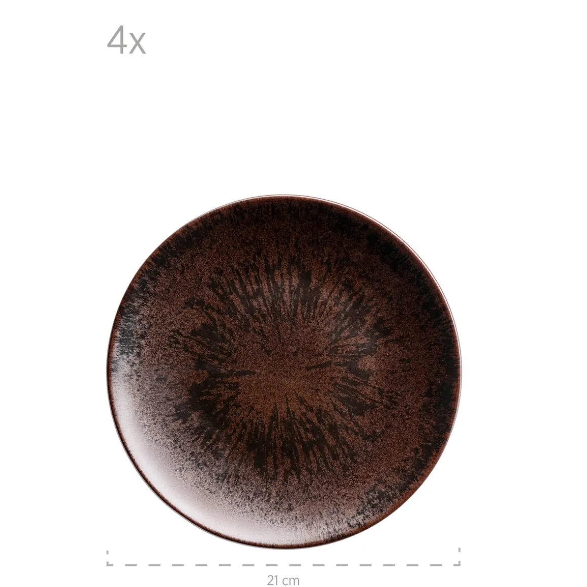 Tafelservice, Keramik Metallic Bronze