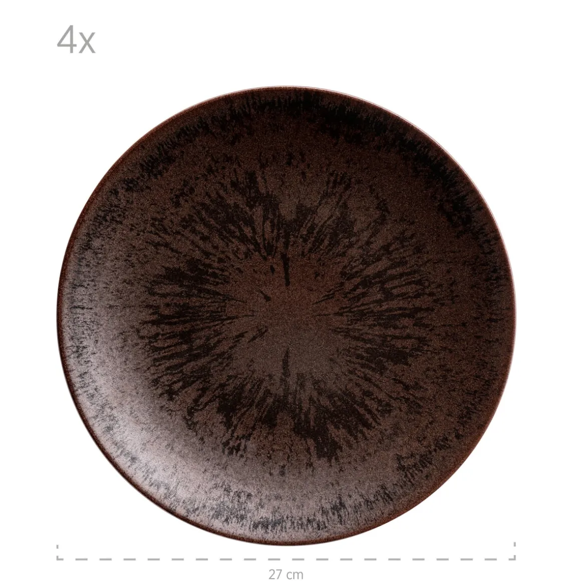 Tafelservice, Keramik Metallic Bronze