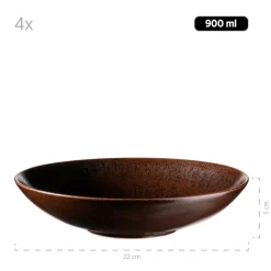 Tafelservice, Keramik Metallic Bronze