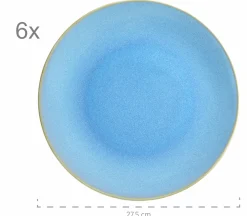 Tafelservice, Keramik OSSIA Sand, Hellblau