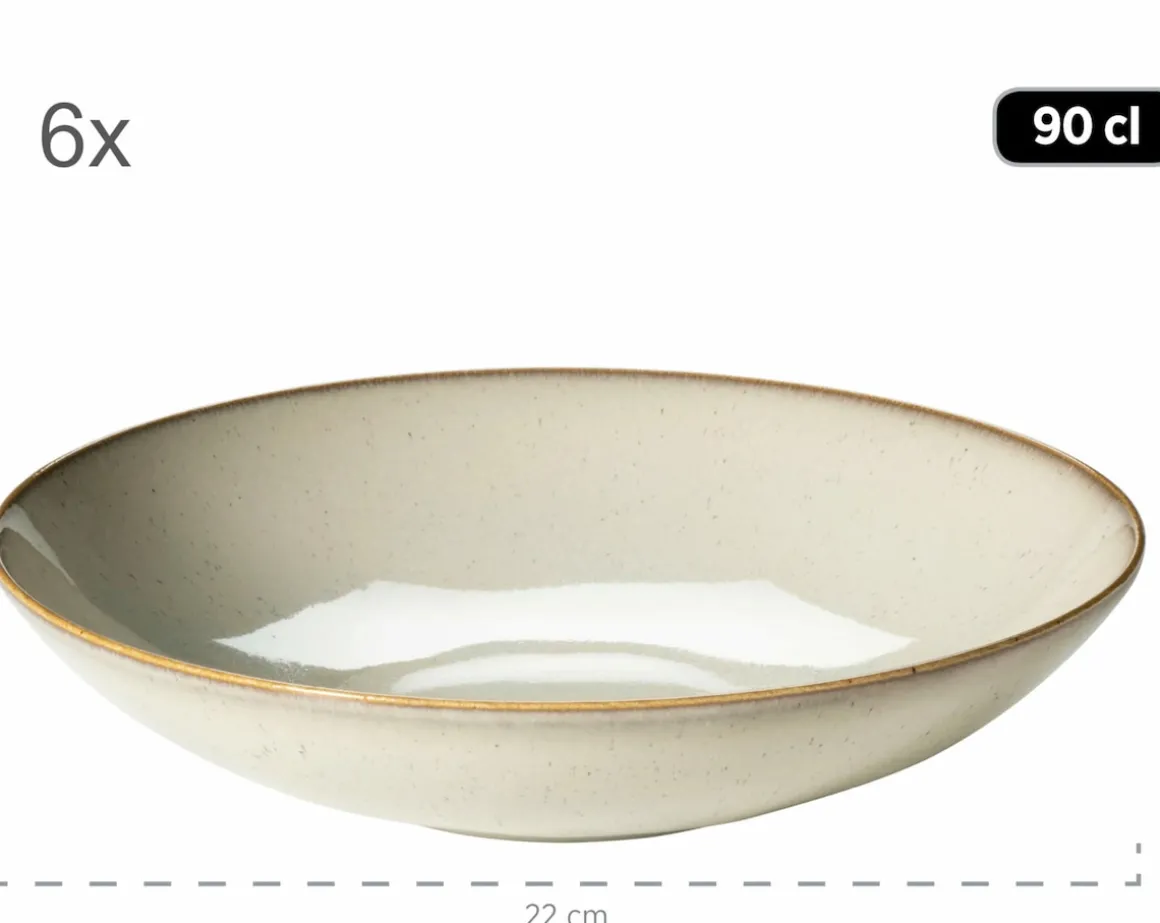 Tafelservice, Keramik OSSIA Sand, Hellblau