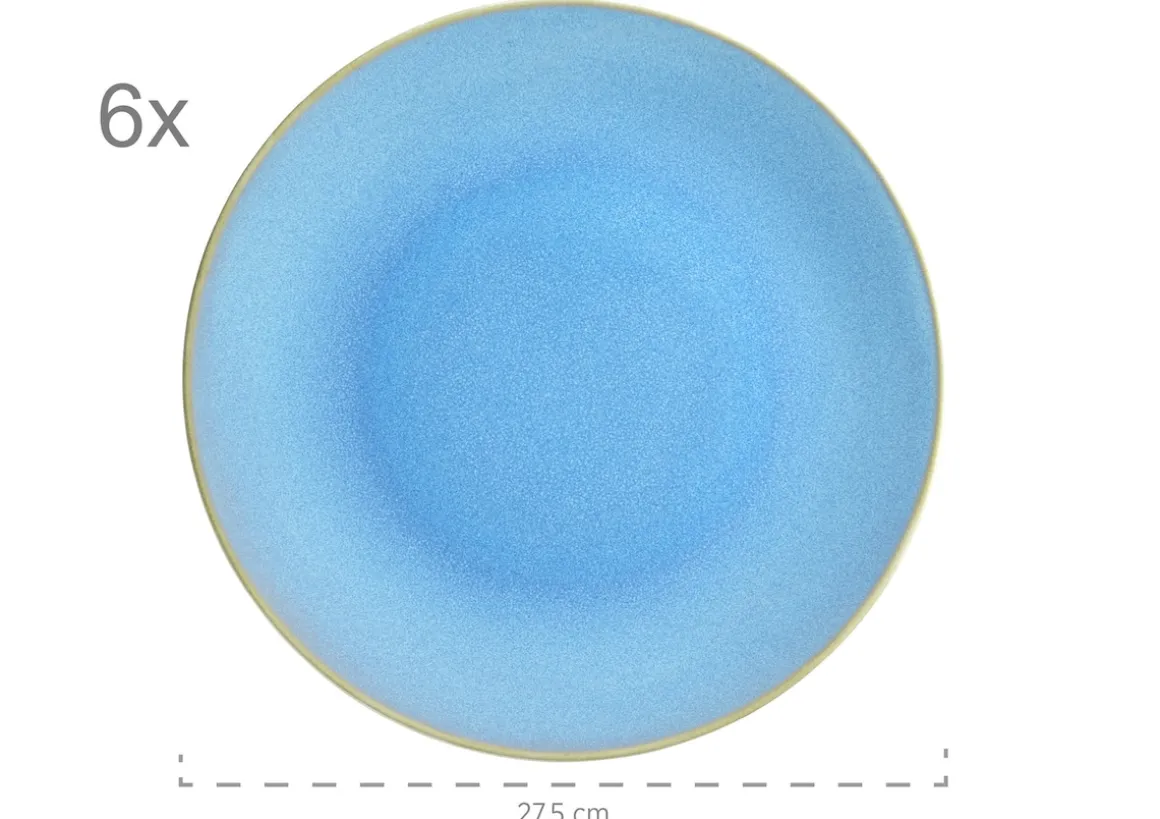 Tafelservice, Keramik OSSIA Sand, Hellblau