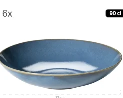 Tafelservice, Keramik OSSIA Sand, Hellblau