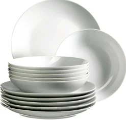 Tafelservice, Porzellan BARCA 6 x Speiseteller, 6 x Suppenteller